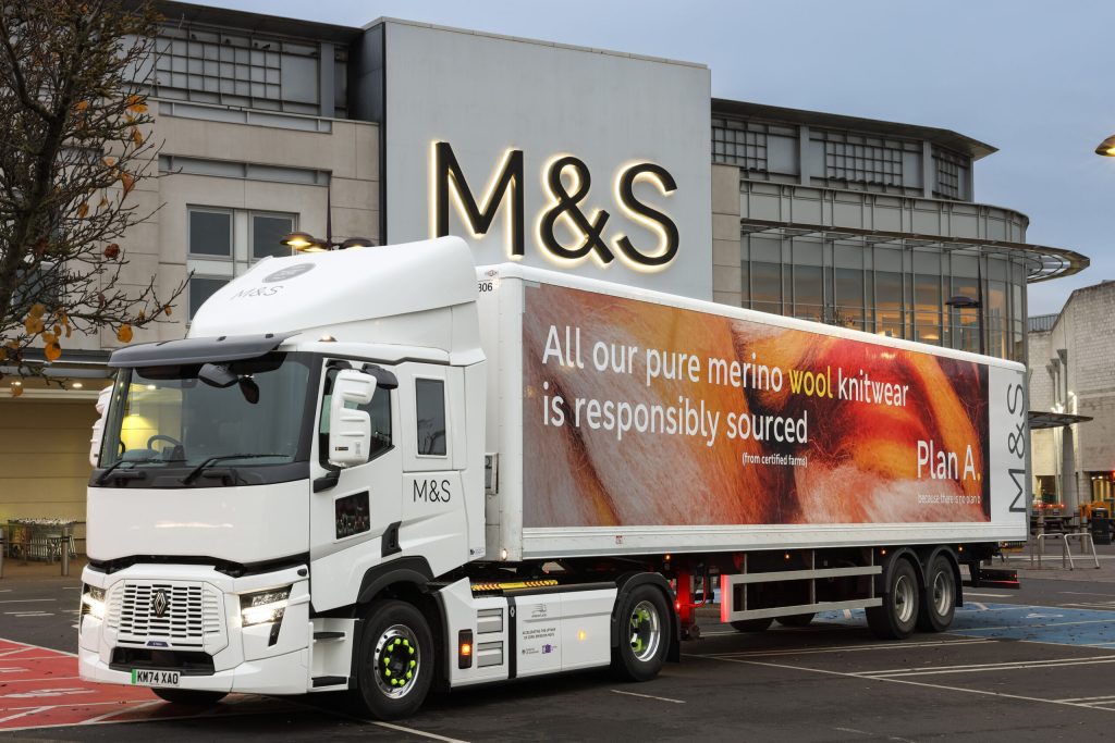 M&S Rolls out Five All-Electric HGVs