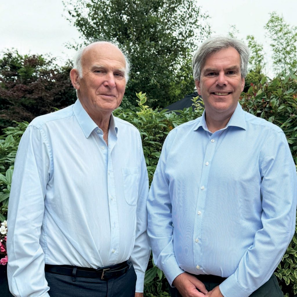 Sir Vince Cable and Michael Boxwell