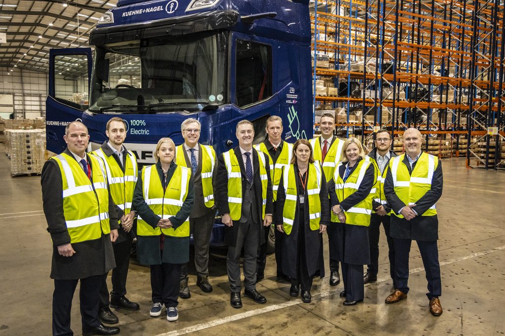 First Channel Tunnel crossing, group of personnel from multiple companies involved.